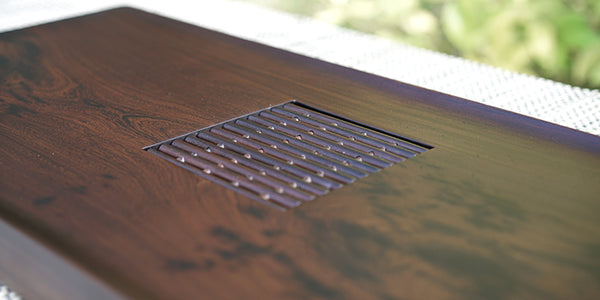 Hand-carved Removable Aged Wood Tea Tray — tea