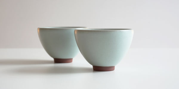 Ru Kiln Oval Cup Pair