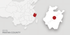 A map of China highlighting Zhejiang province. There is a red dot on Pan'an county